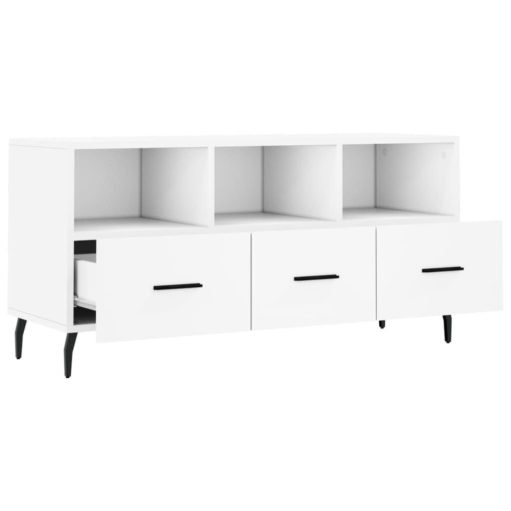 Mobile Porta TV-Mobile per TV-Credenza TV Bianco 102x36x50 cm in Legno Multistrato 102565