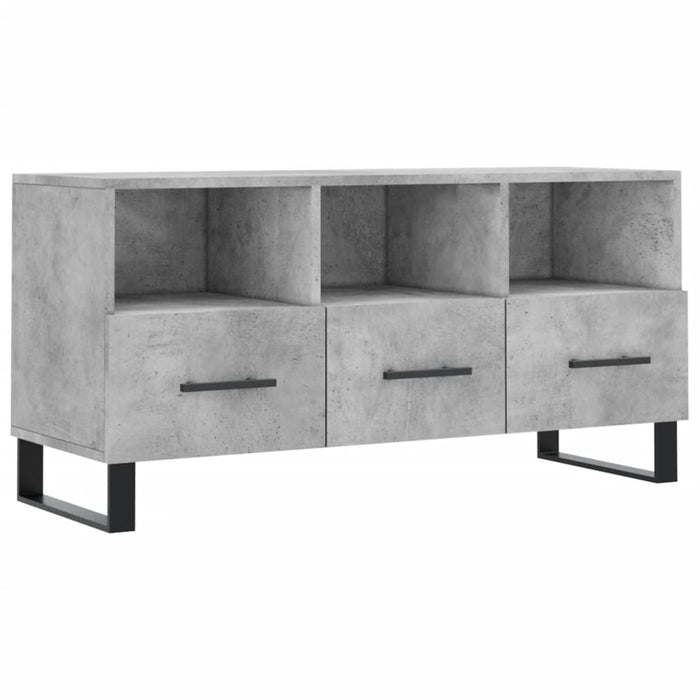 Mobile Porta TV Grigio Cemento 102x36x50 cm Legno Multistrato 829064