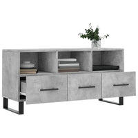 Mobile Porta TV Grigio Cemento 102x36x50 cm Legno Multistrato 829064