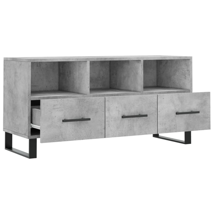 Mobile Porta TV Grigio Cemento 102x36x50 cm Legno Multistrato 829064
