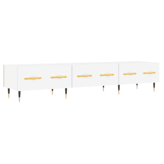 Mobile Porta TV Bianco 150x36x30 cm in Legno Multistrato 829132