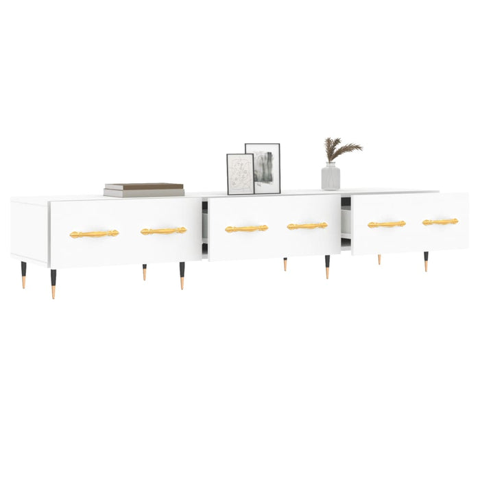 Mobile Porta TV Bianco 150x36x30 cm in Legno Multistrato 829132