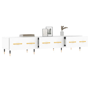 Mobile Porta TV Bianco 150x36x30 cm in Legno Multistrato 829132