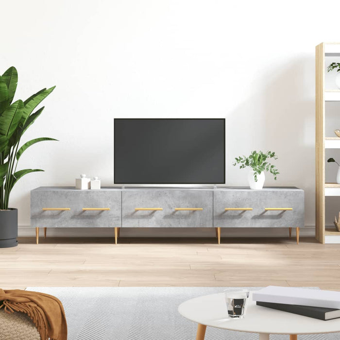 Mobile Porta TV Grigio Cemento 150x36x30 cm Legno Multistrato 829144