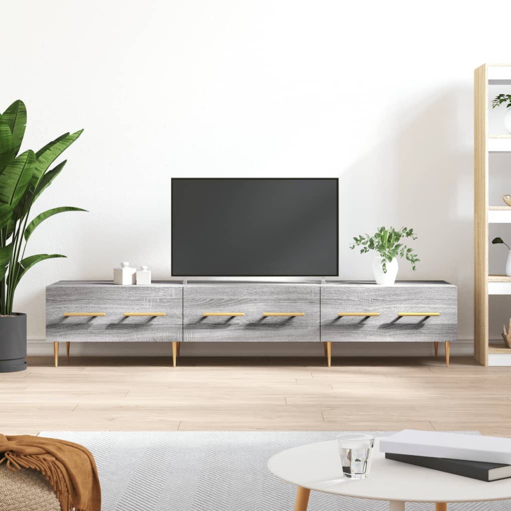 Mobile Porta TV Grigio Sonoma 150x36x30 cm in Legno Multistrato 829146
