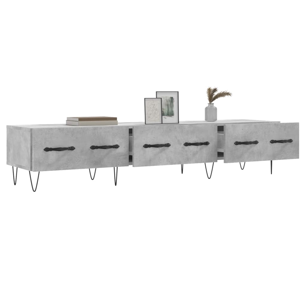 Mobile Porta TV Grigio Cemento 150x36x30 cm Legno Multistrato 829152