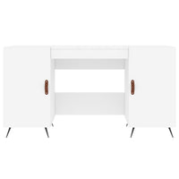 Scrivania Bianca 140x50x75 cm in Legno Multistrato 829516