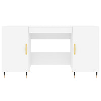 Scrivania Bianca 140x50x75 cm in Legno Multistrato 829524