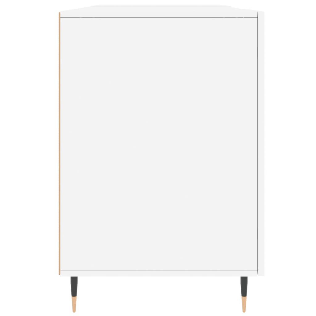 Scrivania Bianca 140x50x75 cm in Legno Multistrato 829524