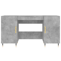 Scrivania Grigio Cemento 140x50x75 cm in Legno Multistrato 829528