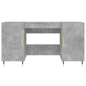 Scrivania Grigio Cemento 140x50x75 cm in Legno Multistrato 829528