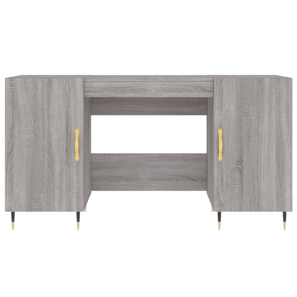 Scrivania Grigio Sonoma 140x50x75 cm in Legno Multistrato 829530