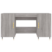 Scrivania Grigio Sonoma 140x50x75 cm in Legno Multistrato 829530