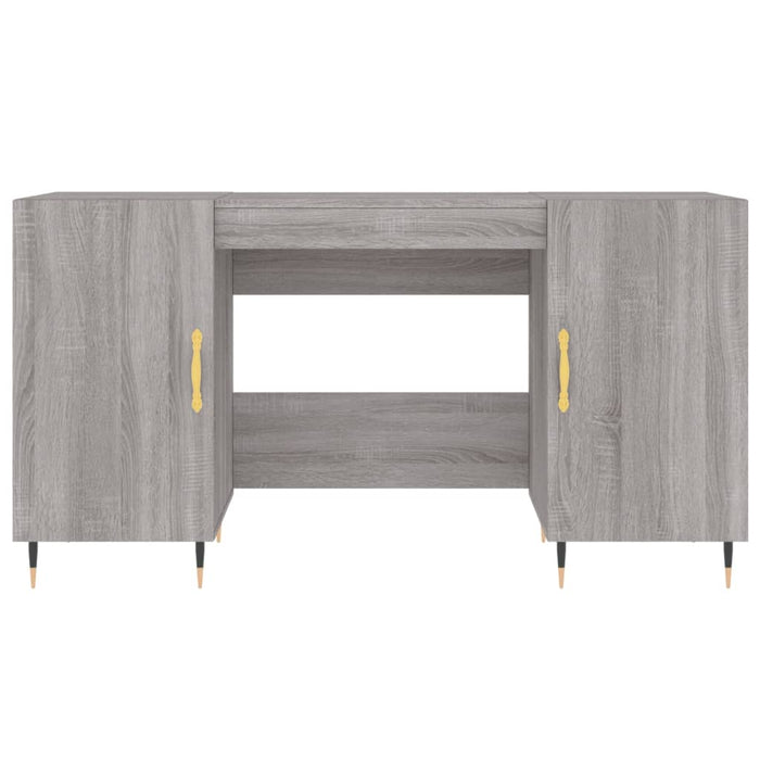 Scrivania Grigio Sonoma 140x50x75 cm in Legno Multistrato 829530