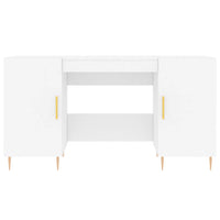 Scrivania Bianca 140x50x75 cm in Legno Multistrato 829532