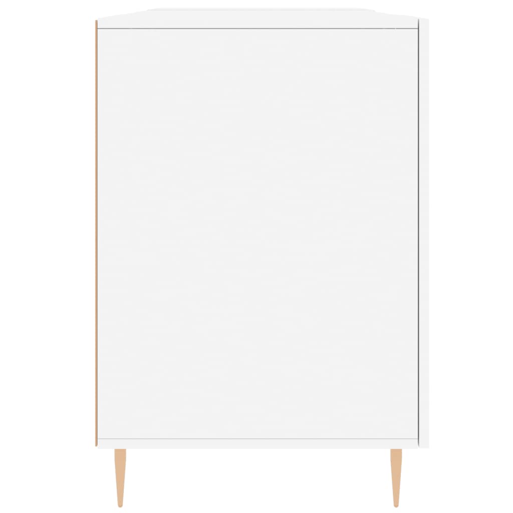 Scrivania Bianca 140x50x75 cm in Legno Multistrato 829532