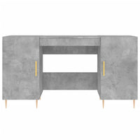 Scrivania Grigio Cemento 140x50x75 cm in Legno Multistrato 829536