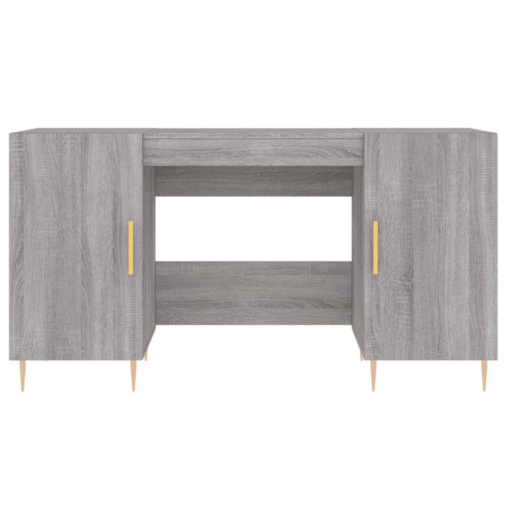 Scrivania Grigio Sonoma 140x50x75 cm in Legno Multistrato 829538