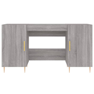 Scrivania Grigio Sonoma 140x50x75 cm in Legno Multistrato 829538