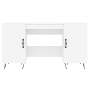 Scrivania Bianca 140x50x75 cm in Legno Multistrato 829540