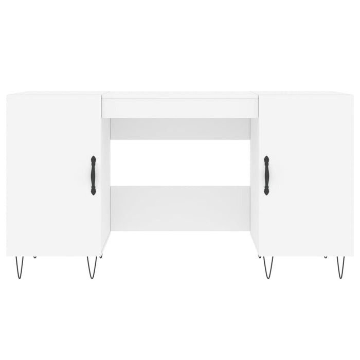 Scrivania Bianca 140x50x75 cm in Legno Multistrato 829540