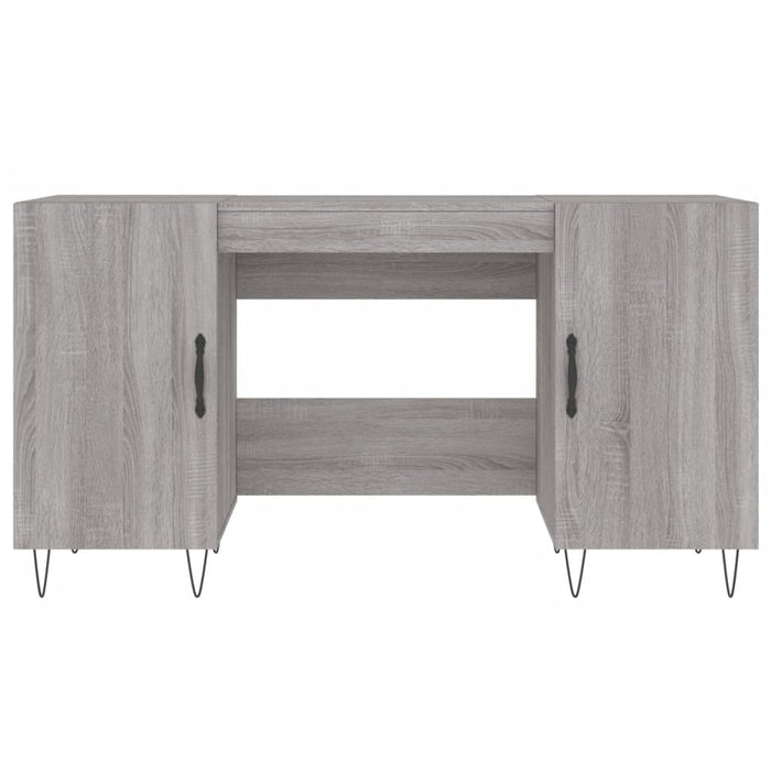 Scrivania Grigio Sonoma 140x50x75 cm in Legno Multistrato