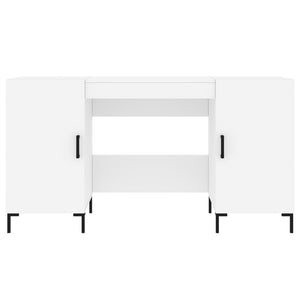 Scrivania Bianca 140x50x75 cm in Legno Multistrato 829548