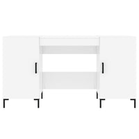 Scrivania Bianco Lucido 140x50x75 cm in Legno Multistrato