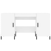 Scrivania tavolo postazione di lavoro mobile per computer studio 140 x 50 x 75 cm derivati ​​del legno bianco 02_0023517