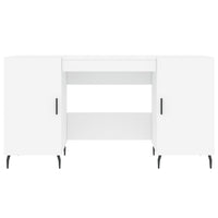 Scrivania tavolo postazione di lavoro mobile per computer studio 140 x 50 x 75 cm derivati ​​del legno bianco 02_0023513