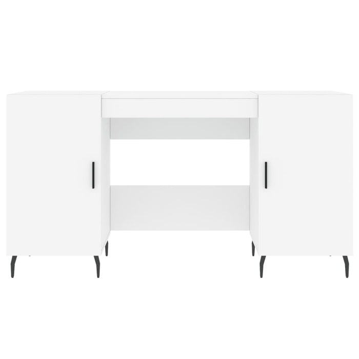 Scrivania Bianca 140x50x75 cm in Legno Multistrato 829564