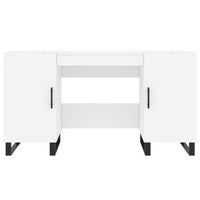 Scrivania Bianca 140x50x75 cm in Legno Multistrato 829572