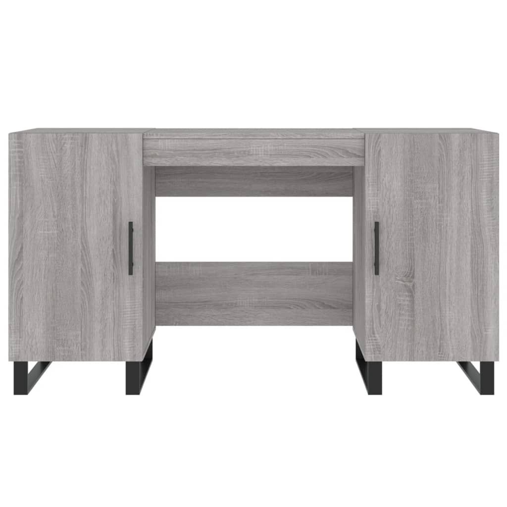 Scrivania Grigio Sonoma 140x50x75 cm in Legno Multistrato 829578