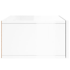 Comodini a Muro 2 pz-Set di 2 Tavolino da notte Bianco Lucido 35x35x20 cm 953858