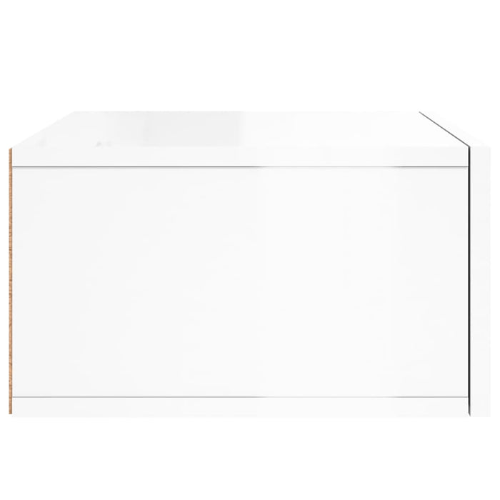 Comodini a Muro 2 pz-Set di 2 Tavolino da notte Bianco Lucido 35x35x20 cm 953858