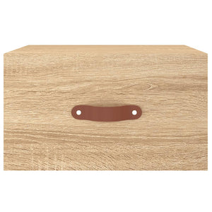 Comodino a Muro-Tavolino da notte sospeso Rovere Sonoma 35x35x20 cm 990245