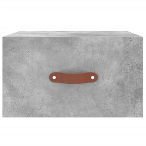 Comodino a Muro-Tavolino da notte sospeso Grigio Cemento 35x35x20 cm 103725