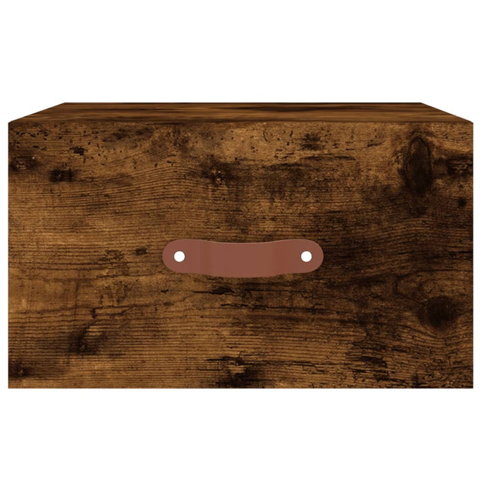 Comodini a Muro 2 pz-Set di 2 Tavolino da notte Rovere Fumo 35x35x20 cm 410709