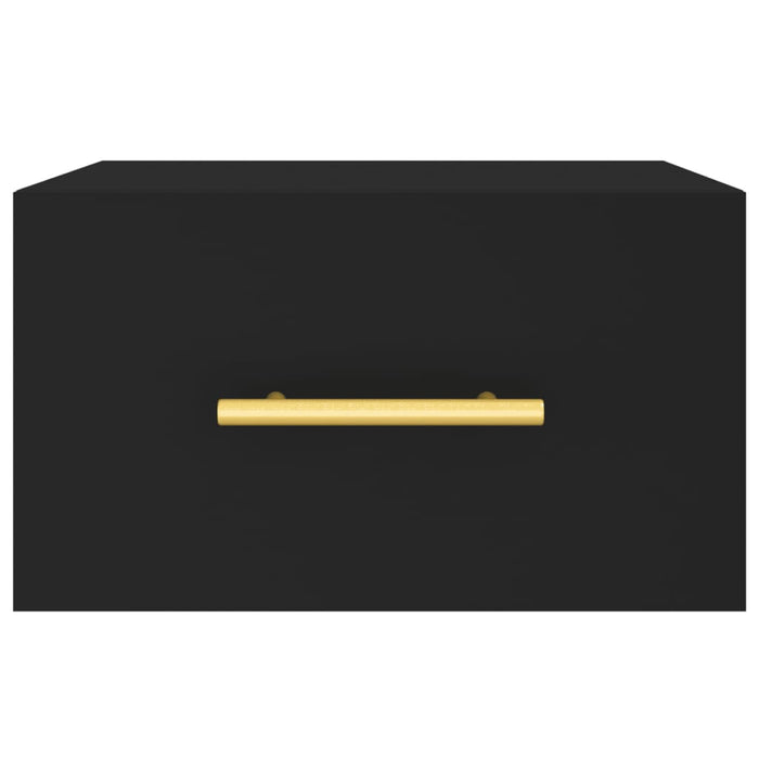 Comodino a Muro Nero 35x35x20 cm 829790