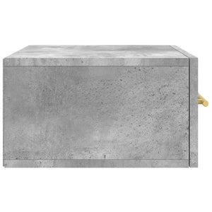 Comodino a Muro Grigio Cemento 35x35x20 cm 829796