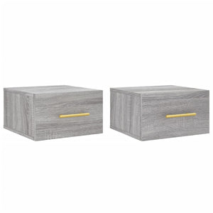 Comodini a Muro 2 pz Grigio Sonoma 35x35x20 cm 829801