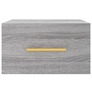 Comodini a Muro 2 pz Grigio Sonoma 35x35x20 cm 829801