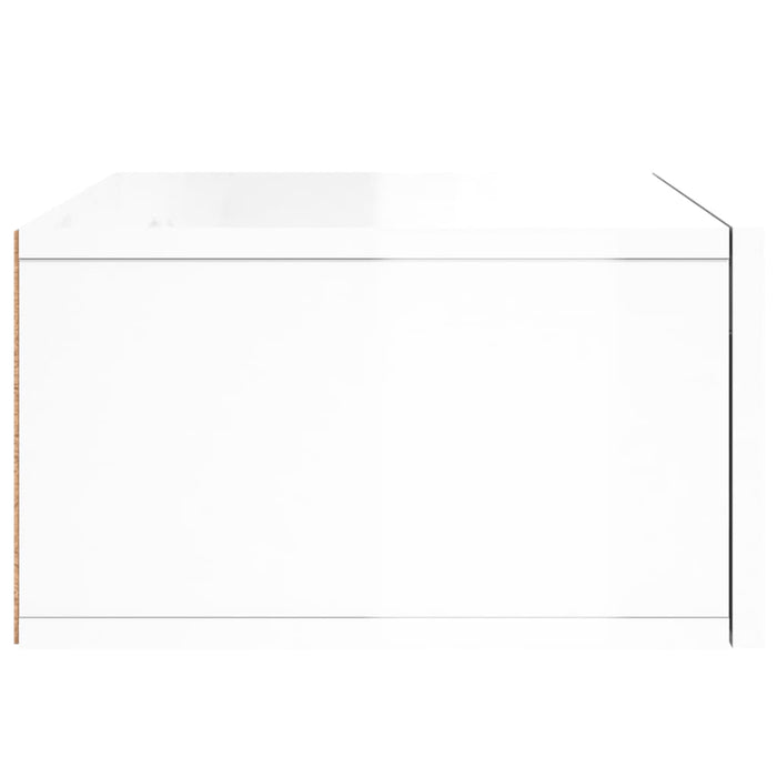 Comodini a Muro 2 pz Bianco Lucido 35x35x20 cm 829809