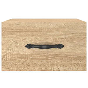 Comodino a Muro-Tavolino da notte sospeso Rovere Sonoma 35x35x20 cm 349521