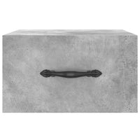 Comodino a Muro-Tavolino da notte sospeso Grigio Cemento 35x35x20 cm 532257