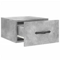 Comodini a Muro 2 pz-Set di 2 Tavolino da notte Grigio Cemento 35x35x20 cm 313489