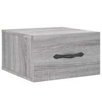Comodini a Muro 2 pz-Set di 2 Tavolino da notte Grigio Sonoma 35x35x20 cm 749669