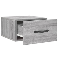 Comodini a Muro 2 pz-Set di 2 Tavolino da notte Grigio Sonoma 35x35x20 cm 749669