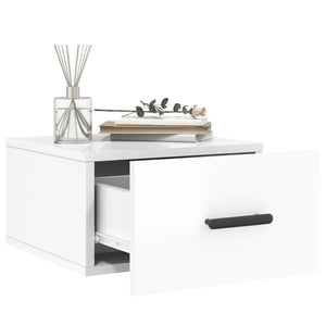 Comodini a Muro 2 pz Bianco Lucido 35x35x20 cm 829841