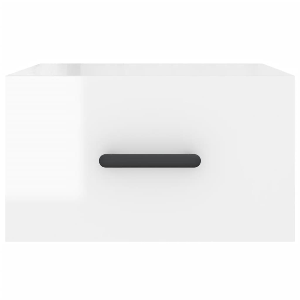 Comodini a Muro 2 pz-Set di 2 Tavolino da notte Bianco Lucido 35x35x20 cm 955155